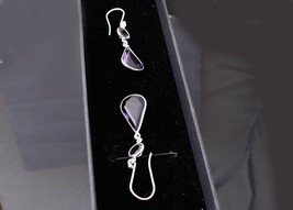 925 Sterling Silver Handmade Amethyst Gemstone Earrings Woman Party Gift ES-1402 - £23.31 GBP