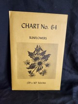 Vtg rare Babs Fuhrmann petit point Chart No. 64 Sunflowers 139x167 - £18.75 GBP