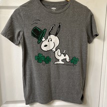 Peanuts Snoopy  Old Navy Girls 10-12 Large T-Shirt St. Patrick&#39;s Day Shamrocks - £7.58 GBP