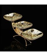 Square Three-Tier Fruit Plate, Gold-Plated High-End Glass Snack Stand, O... - €170,10 EUR Square Three-Tier Fruit Plate, Gold-Plated High-End Glass Snack Stand, O... - €170,10 EUR
