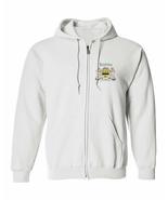 Burns Irish Coat of Arms Full Zip Hoodie - White - Size Large - $35.28