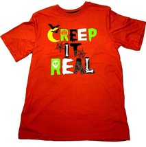 Creep It Real Funny Halloween Orange T-Shirt Boys XXL 18 - £9.45 GBP