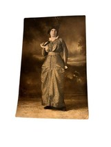 RPPC Dorman Bros. Fancy Elegant Woman Posing Real Photo Postcard Bakersf... - £51.25 GBP