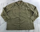 Orvis Button Down Shirt Mens Large Green Check Collared Long Button Up S... - $19.79