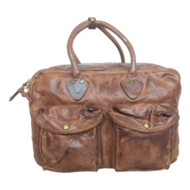 Double RL Leather Cargo Bag $1200 WORLDWIDE SHIPPING - £584.07 GBP