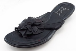 Born Concept Flip Flops Black Leather Women Shoes Size 7 Medium - £15.60 GBP