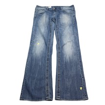 Buffalo Pants Womens 29 Blue Mid Rise Bootcut 5 Pocket Button Zip Denim Jeans - £23.72 GBP