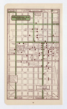 1951 Original Vintage Map Of Birmingham Alabama Downtown Business Center - £15.82 GBP