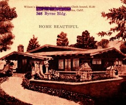 Wilson&#39;s Bungalow Book Advertising California CA UNP 1910s DB Postcard - $8.38