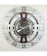 ENGLAND LINE WALL CLOCK ROUND 36 INCH DESERT BEIGE - $339.99