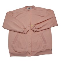 Haband Jacket Womens S Peach Long Sleeve Snap Pocket Knit Bomber Jacket - $18.69