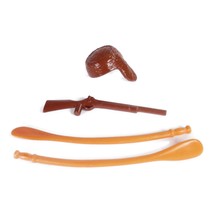 Vtg Playmobil Fur Trapper Figure Coonskin Hat Rifle Oars For Boat Pieces - $186.21 MXN