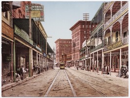 Photo Vintage Reproduction Tinted St. Charles Street, New Orleans, 1900 - $6.88+