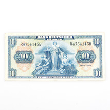 1949 Allemand 10 Mark Note Banque Deutscher Lander Allemagne - $55.08