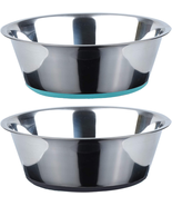 PEGGY11 Deep Stainless Steel Anti-Slip Dog Bowls, 2 Pack, 3 Cups - £14.47 GBP