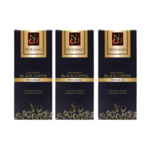 3 X Nugano Black Coffee 100% Organic Ganoderma Lucidum Reishi Dark Express Ship - £48.56 GBP