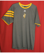 Cleveland Cavaliers Cavs Shirt Mens XL Adidas Gray Gold Performance T-Shirt - £13.23 GBP