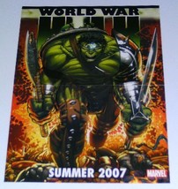 Marvel Comics Universe World War Hulk promo poster 1:John Romita Jr art/Avengers - £32.47 GBP