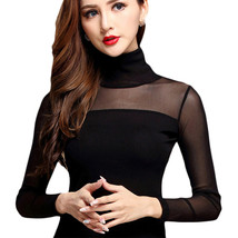 Women   Blouse Shirt Autumn Winter Casual Tops and Blouses neck Long Sleeve Slim - £152.81 GBP