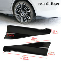 Glossy Black Rear Bumper Splitters Diffuser Protector for Honda Civic 20... - £11.74 GBP