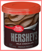 Food Betty Crocker Hershey&#39;s Milk Chocolate Premium Frosting 16 oz (1 Container) - £9.62 GBP