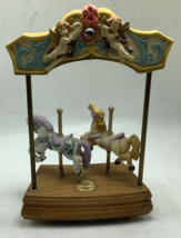 Willitts Carousel Horse Music Box Group II  336 double Horse Angels Banner - £36.76 GBP