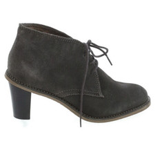 J.JILL Womens Booties Gray Suede Leather Round Toe Ankle Boots Lace Up H... - £15.28 GBP