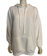 Buffalo by David Button Women&#39;s Hooded Pullover Sweatshirt White 2X - $26.05 CAD