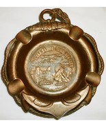 VINTAGE COMMEMORATIVE MINES &amp; MINES TOURS COPPER PLATED ANCHOR ASHTRAY H... - $12.00