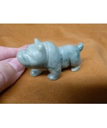 (Y-DOG-EB-702) BULLDOG bull dog carving GREEN FIGURINE gem stone I love ... - £13.78 GBP