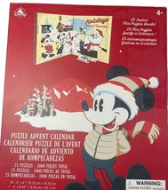 Disney Christmas Advent Calendar (25) Mini Puzzle Parks Mickey Mouse &amp; F... - $13.99