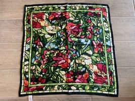 Scarf Metropolitan Museum Of Art  100% Silk Louis Tiffany Stain Glass Sz... - $81.33 CAD