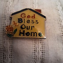 God Bless Our Home Bike Motorcycle Hat Cap Lapel Pin  - £5.73 GBP