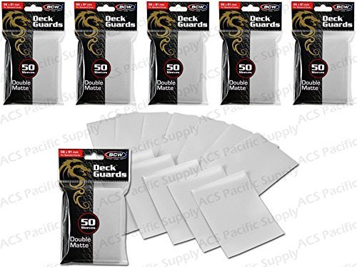 (Ship from USA) 300 WHITE DOUBLE MATTE DECK PROTECTORS SLEEVES MTG Standard BCW