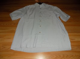 Size Medium Roundtree &amp; Yorke Blue White Short Sleeve Button Up Shirt To... - £17.28 GBP