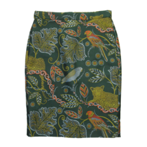 NWT J.Crew No. 2 Pencil in Green Ornate Jungle Leopard Bird Floral Skirt 0 - £71.77 GBP