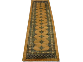 2 ft 6 in x 8 ft Gold Bedroom Runner Rugs 31 x 96 in Bokhara Woven Comfy... - £382.28 GBP