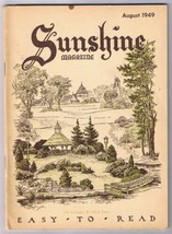 Vintage Sunshine Magazine August 1949 Feel Good Easy To Read - £3.09 GBP
