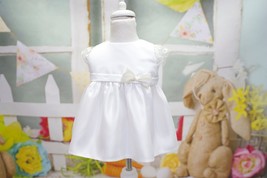 White Baby Girl Dress, Baptism Dress for Baby Girl, Lace Flower Girl Dress Tulle - £12.25 GBP