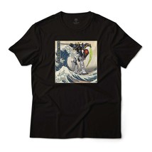 Gundam Deathscythe Mobile Suit Off Kanagawa Wave Anime Graphic Tee - £19.97 GBP+