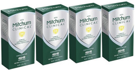 4 X Mitchum Men Clinical Unscented Soft Solid Antiperspirant Deodorant 1.6 Oz - £66.84 GBP