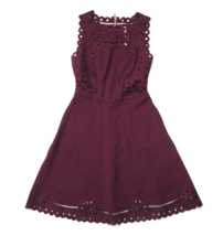NWT Ted Baker Verony in Oxblood Embroidered Skater Dress 1 / US 4 - £71.96 GBP