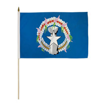 1 Dozen 12&quot;x18&quot; Northern Mariana Islands State Stick Flags 12x18in Handheld - $485.73 MXN