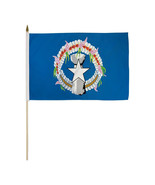 1 Dozen 12&quot;x18&quot; Northern Mariana Islands State Stick Flags 12x18in Handheld - $487.89 MXN