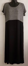 J. Jill Dress Women&#39;s Long Gray Black Stretchable High Low Size M - $44.50