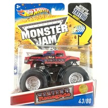 Hot Wheels Monster Jam Truck WESTERN RENEGADE Hummer 4x4 Red Diecast 1/64 Tattoo - £16.21 GBP