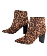 Nine West Faniya Leopard Boots Size 7.5 Ankle Bootie Faux Fur Animal Pri... - £29.59 GBP