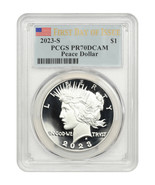 2023-S $1 Peace Dollar PCGS PR70DCAM (First Day of Issue) - £119.89 GBP