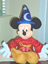 New Disney Parks 24&#39;&#39; Jumbo Fantasia Sorcerer Mickey Mouse Plush Stuffed Animal - £23.89 GBP