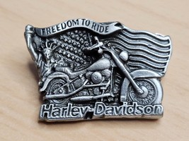 Harley Davidson Vest Pin 1992 Baron “Freedom To Ride” Made In U.S.A. - $8.79